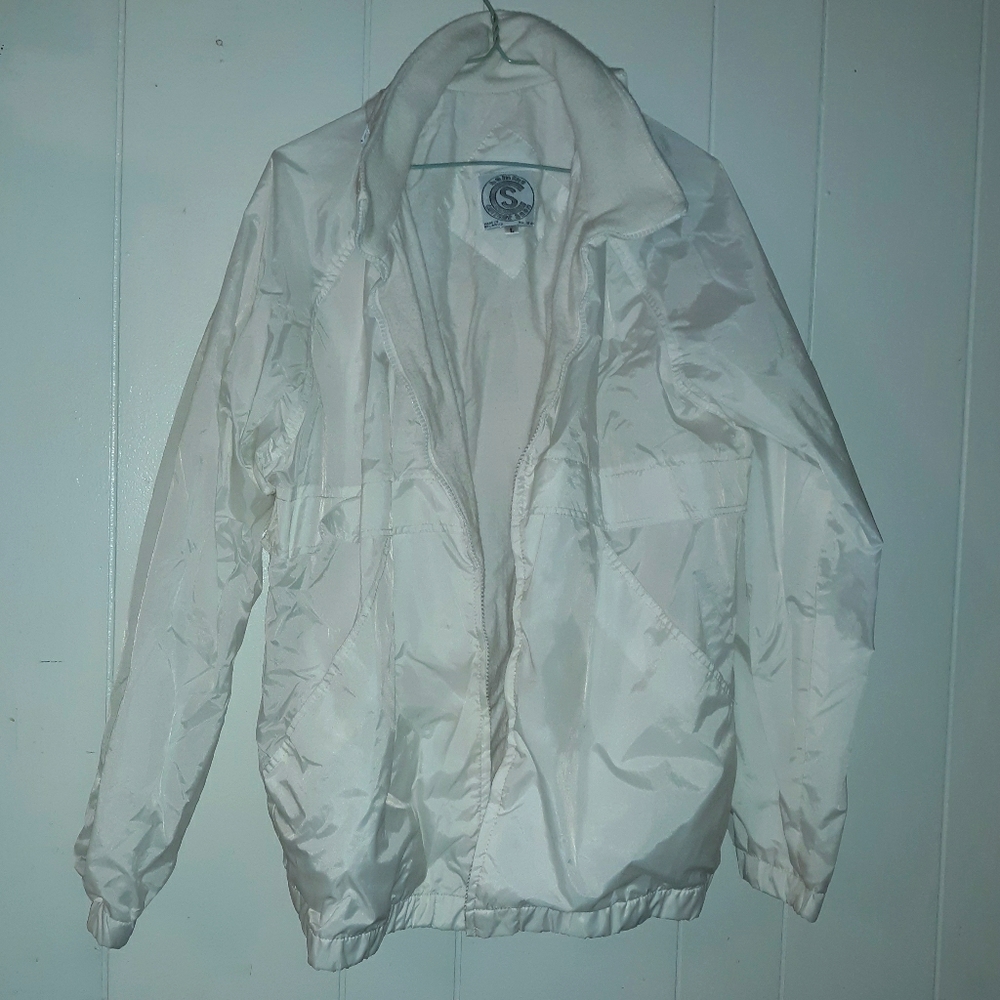Be In The Current Seen Vintage White Rain Jacket